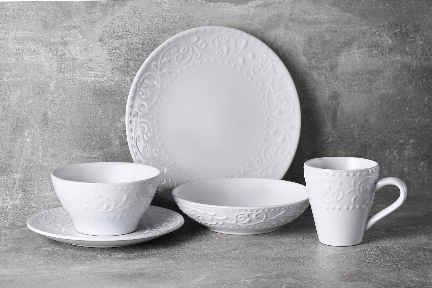 Ardesto Soup bowl Olbia, 20 сm, White, ceramics