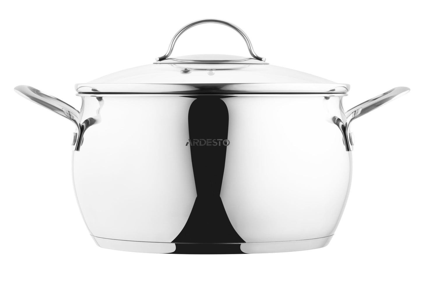Ardesto Casserole with glass lid Gemini Liguria, 5l, stainless steel