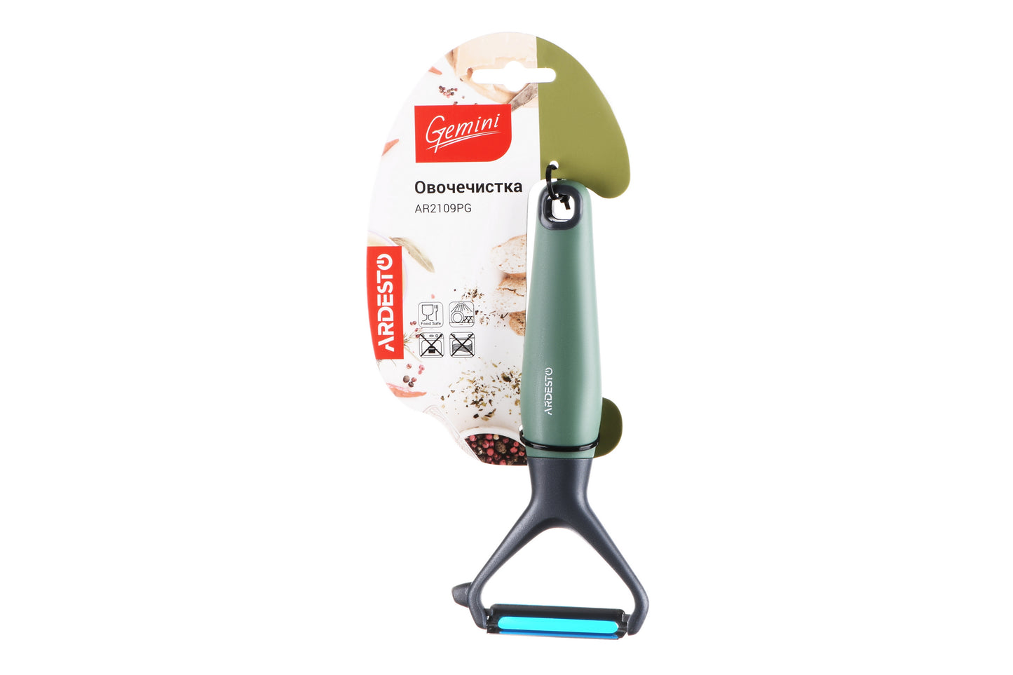 ARDESTO Peeler Gemini, gray/green, s/s, pp with soft touch
