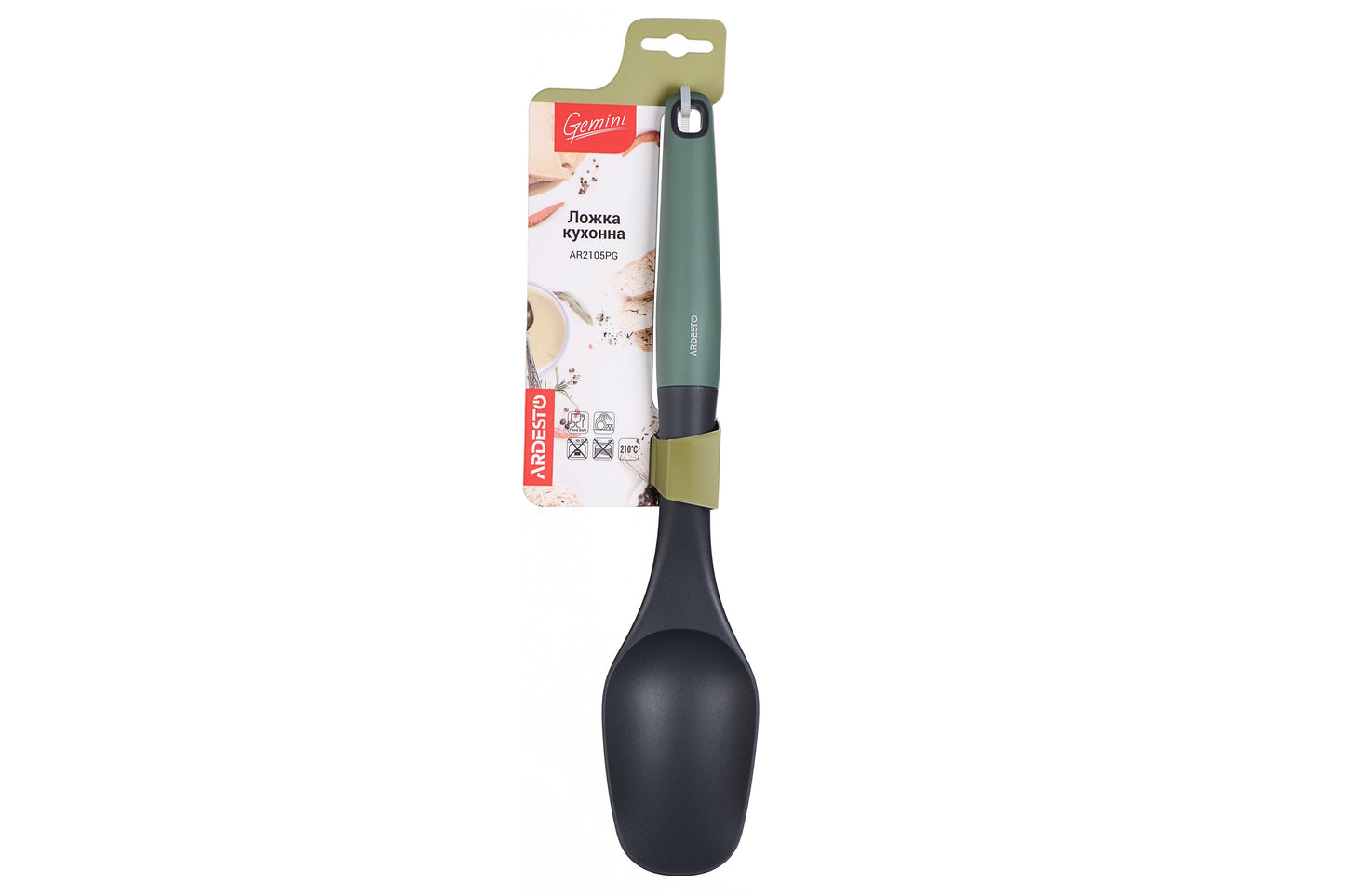 ARDESTO Spoon Gemini, gray/green, nylon, pp with soft touch