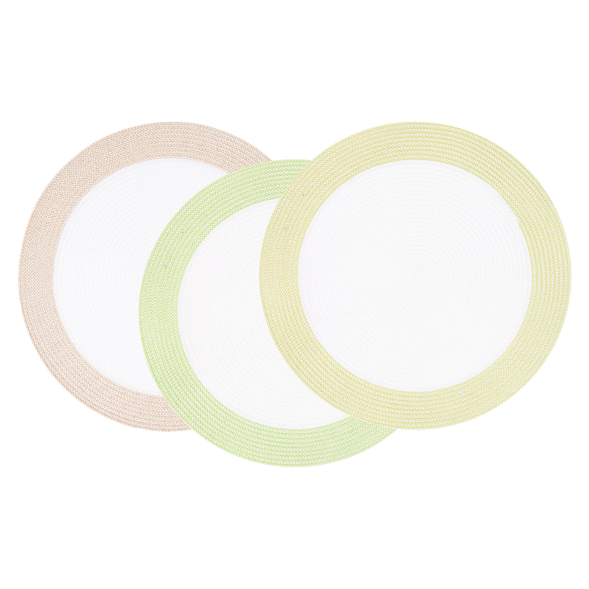 Ardesto Serving mat, 38cm, PP, round, white-green