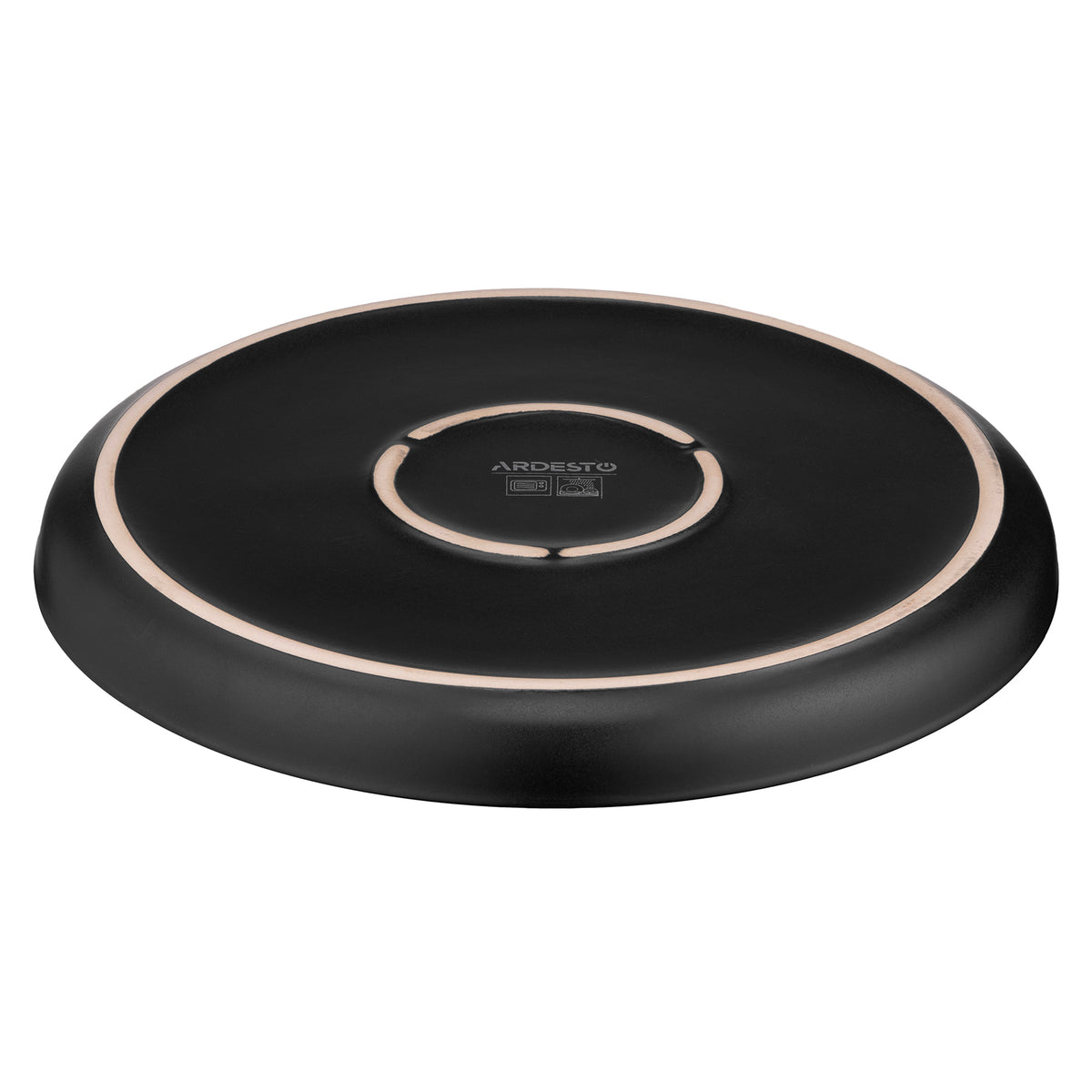 Ardesto Dessert plate Bolzano, 20.3cm, ceramic, black-brown