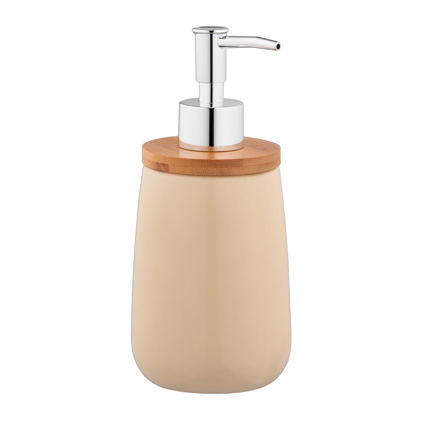 ARDESTO Soap dispenser Prestigio 420ml, dolomite, bamboo, plastic, beige 767637180665