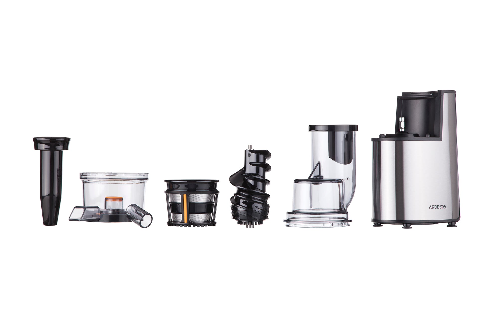 Ardesto auger juicer, 200W, bowl-0.6L, cake-0.6L, plastic/iron, silver-black