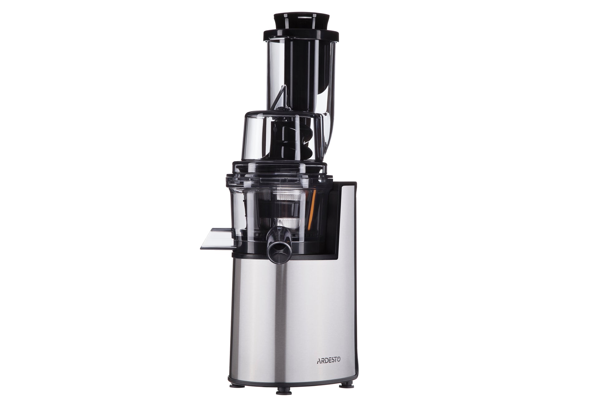 Ardesto auger juicer, 200W, bowl-0.6L, cake-0.6L, plastic/iron, silver-black