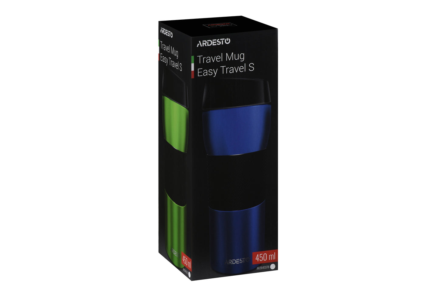 ARDESTO Travel mug  Easy travel 450 ml, blue,silocone, s/s