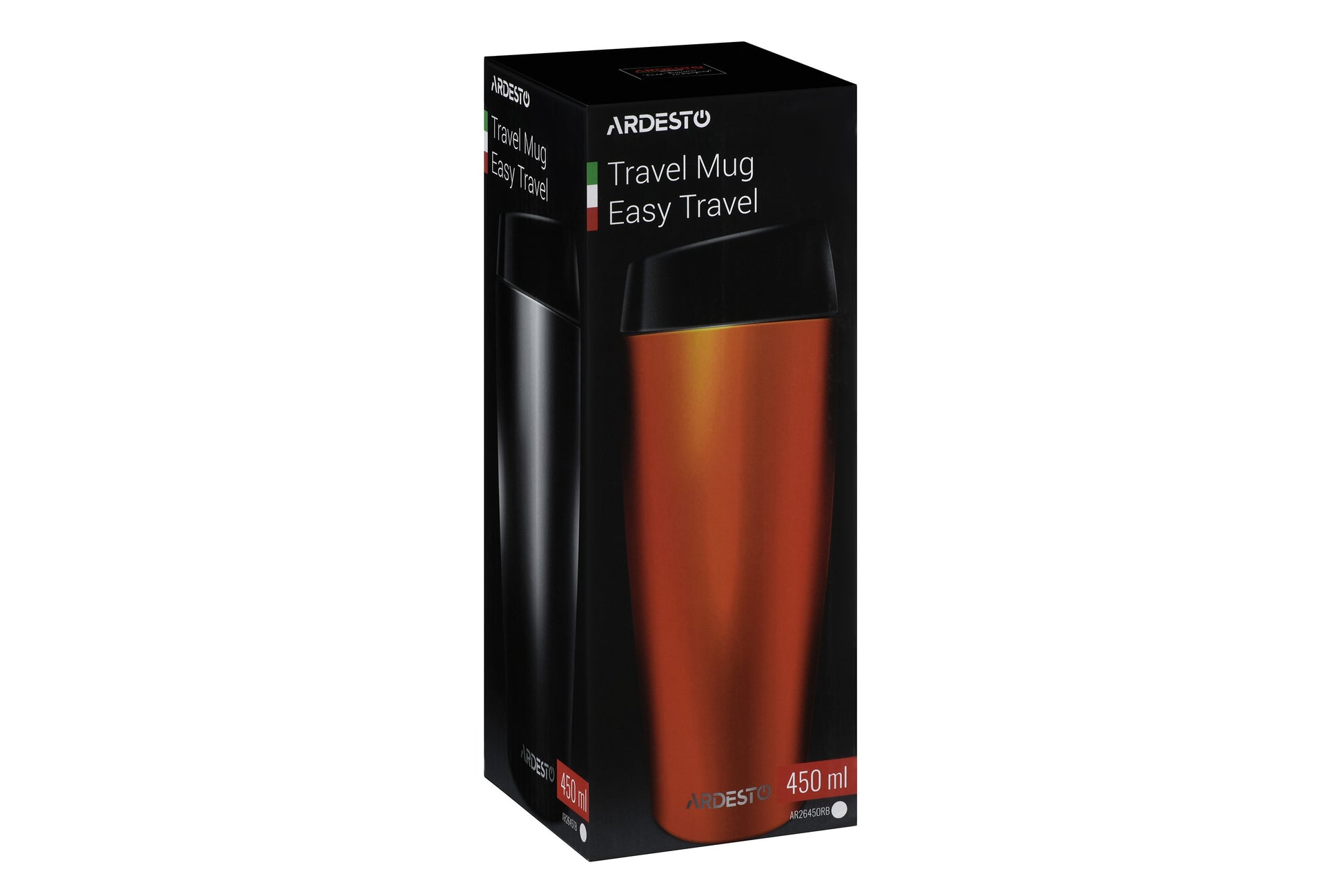 ARDESTO Travel mug  Easy travel 450 ml, orange, s/s