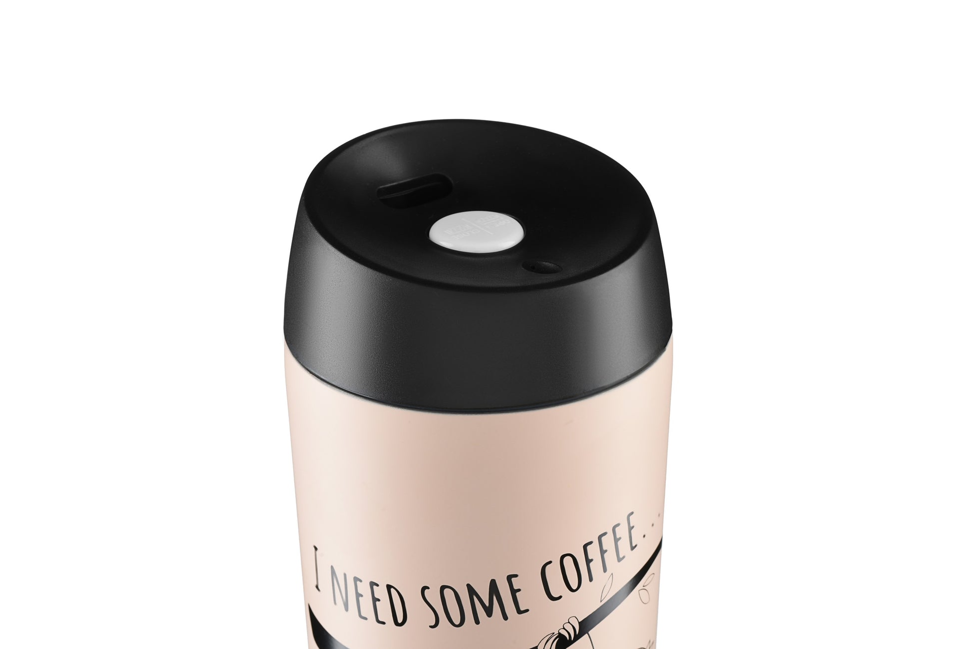 Ardesto Travel mug Coffee time Bradypus 450 ml, beige, s/s