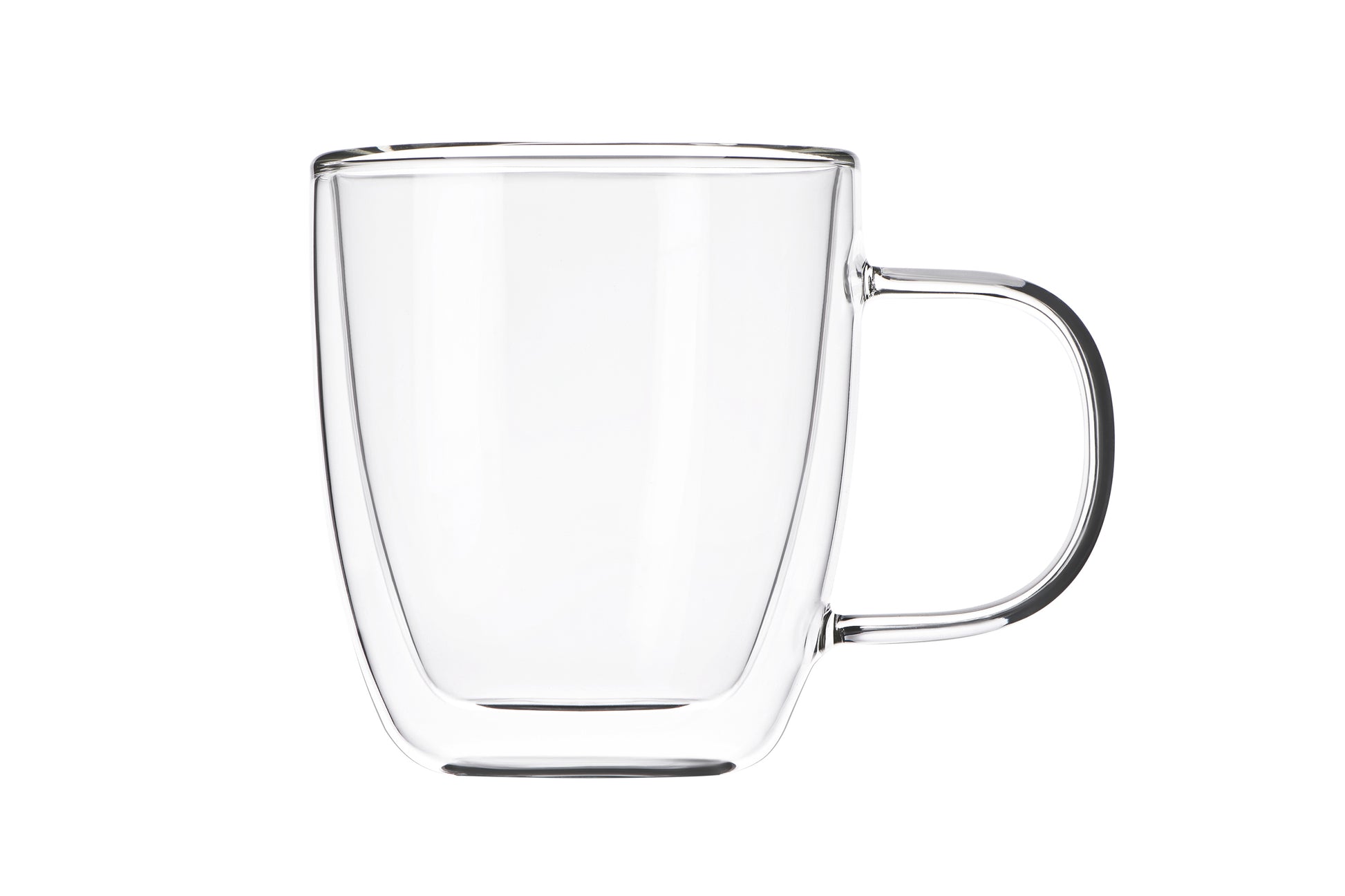 Ardesto Doublewall mug set with handles, 310ml, 10.2cm, 2pcs, borosilicate glass, transparent