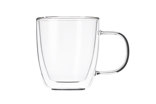 Ardesto Doublewall mug set with handles, 310ml, 10.2cm, 2pcs, borosilicate glass, transparent