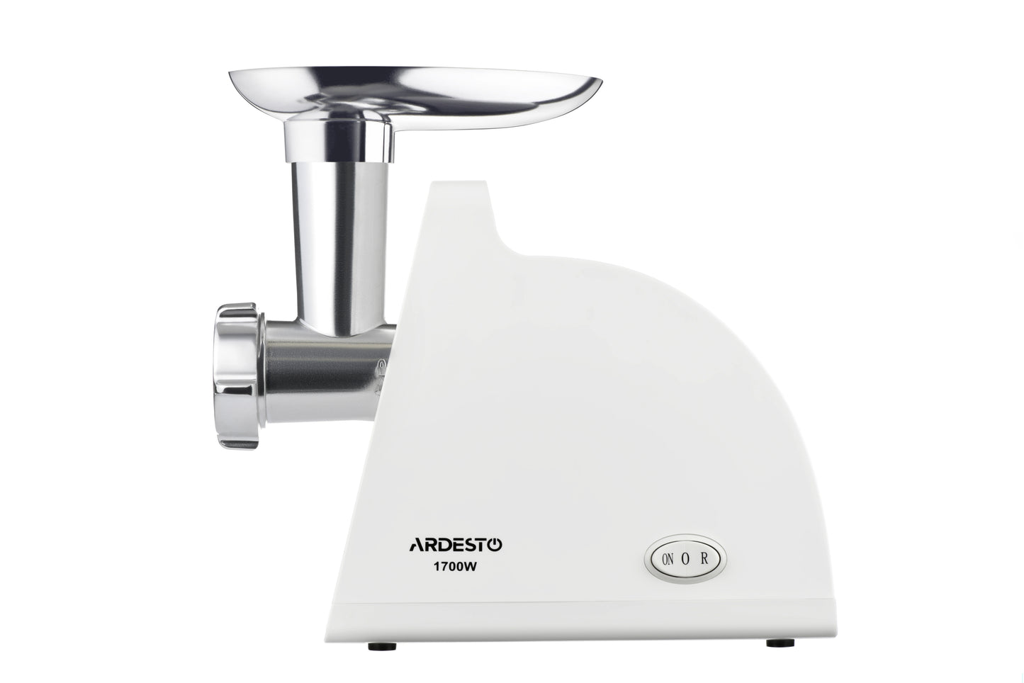 Ardesto meat grinder, 1700W, 1.6kg/min, 2 cutting plates, sausages nozzle, plastik, white