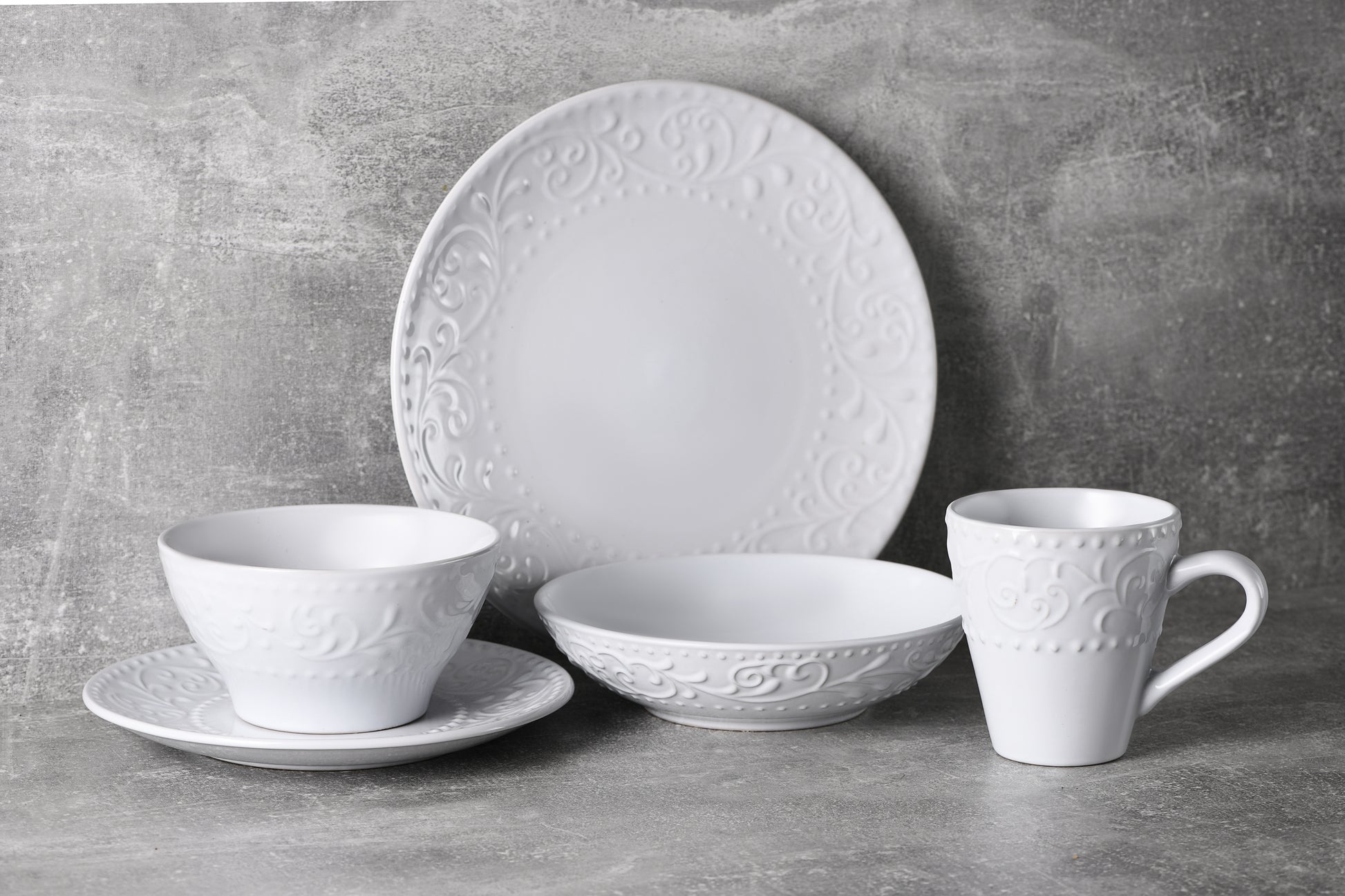 Ardesto Salad bowl Olbia, 14 сm, White, ceramics