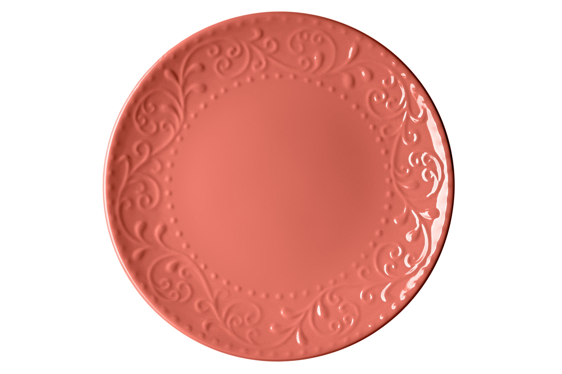 Ardesto Dinner plate Olbia, 26 cm, Deep orange, ceramics