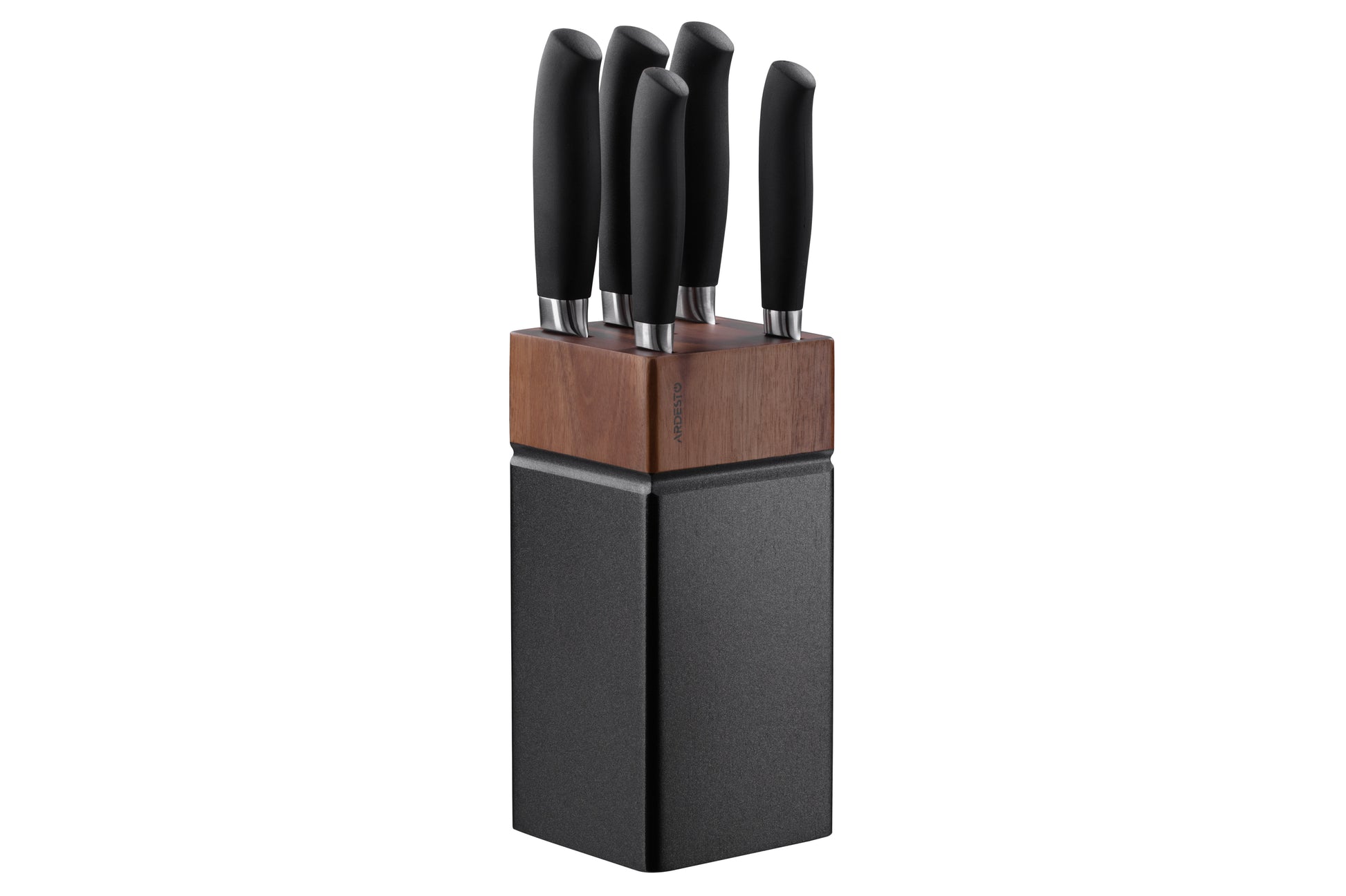 Ardesto Knife set  Black Mars 6pcs., s/s, wooden block