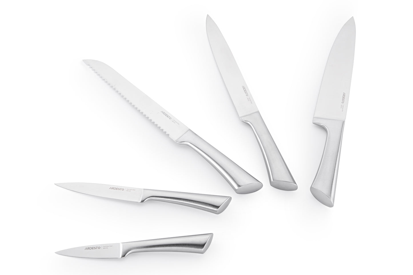 Ardesto Knife set  Black Mars 6pcs., s/s, bamboo block