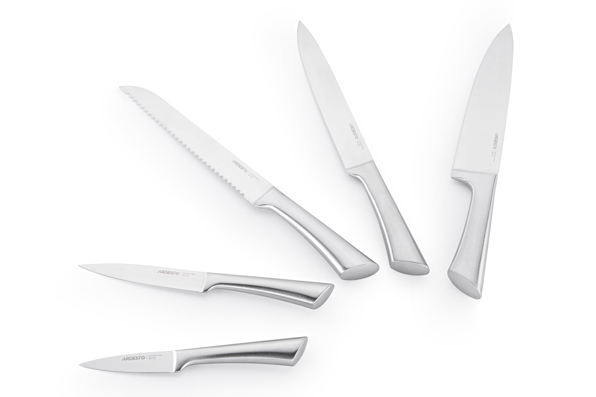 Ardesto Knife set  Black Mars 6pcs., s/s, bamboo block