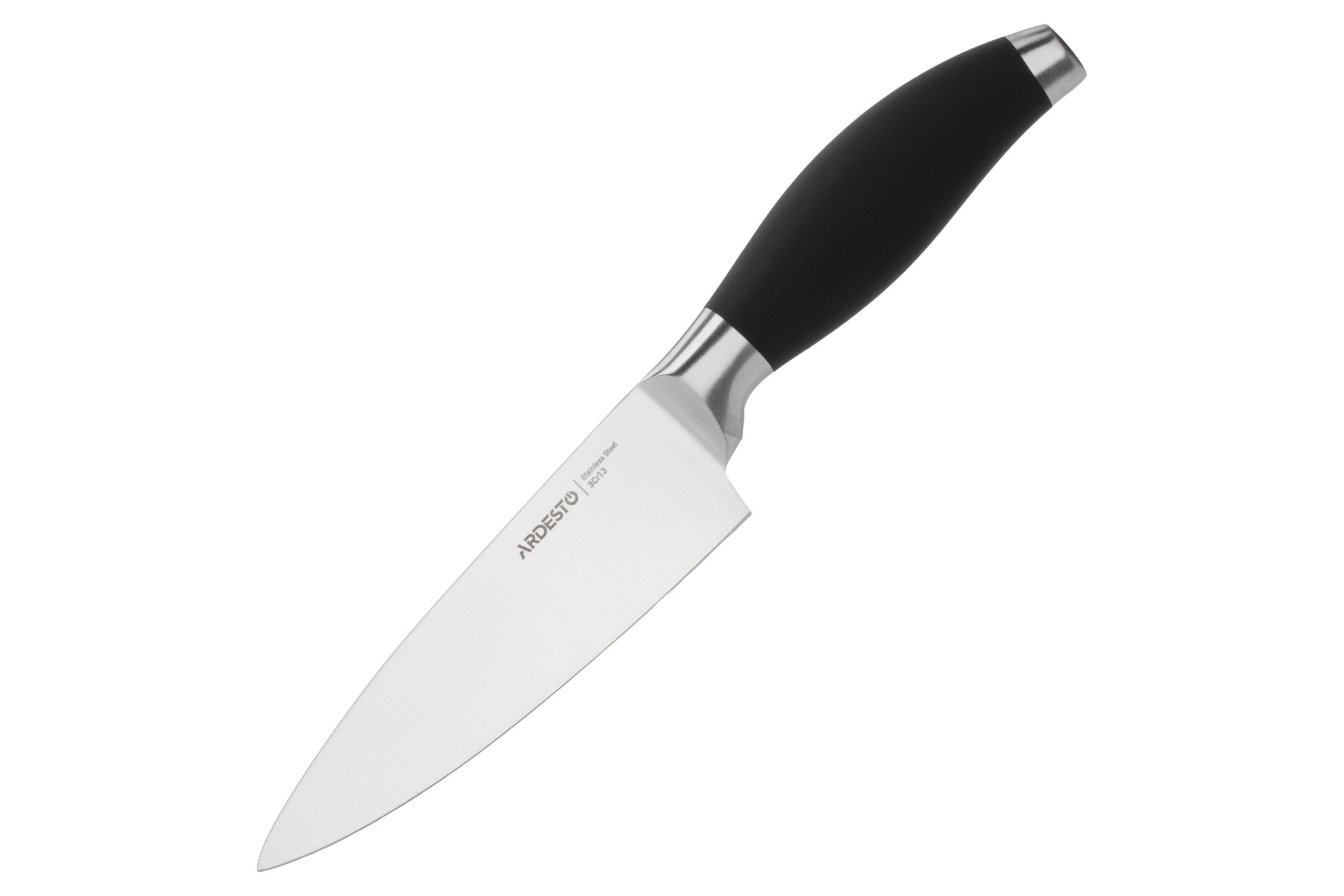 Ardesto Knife set Gemini 6 pcs, s/s, plastic, block: bamboo, s/s