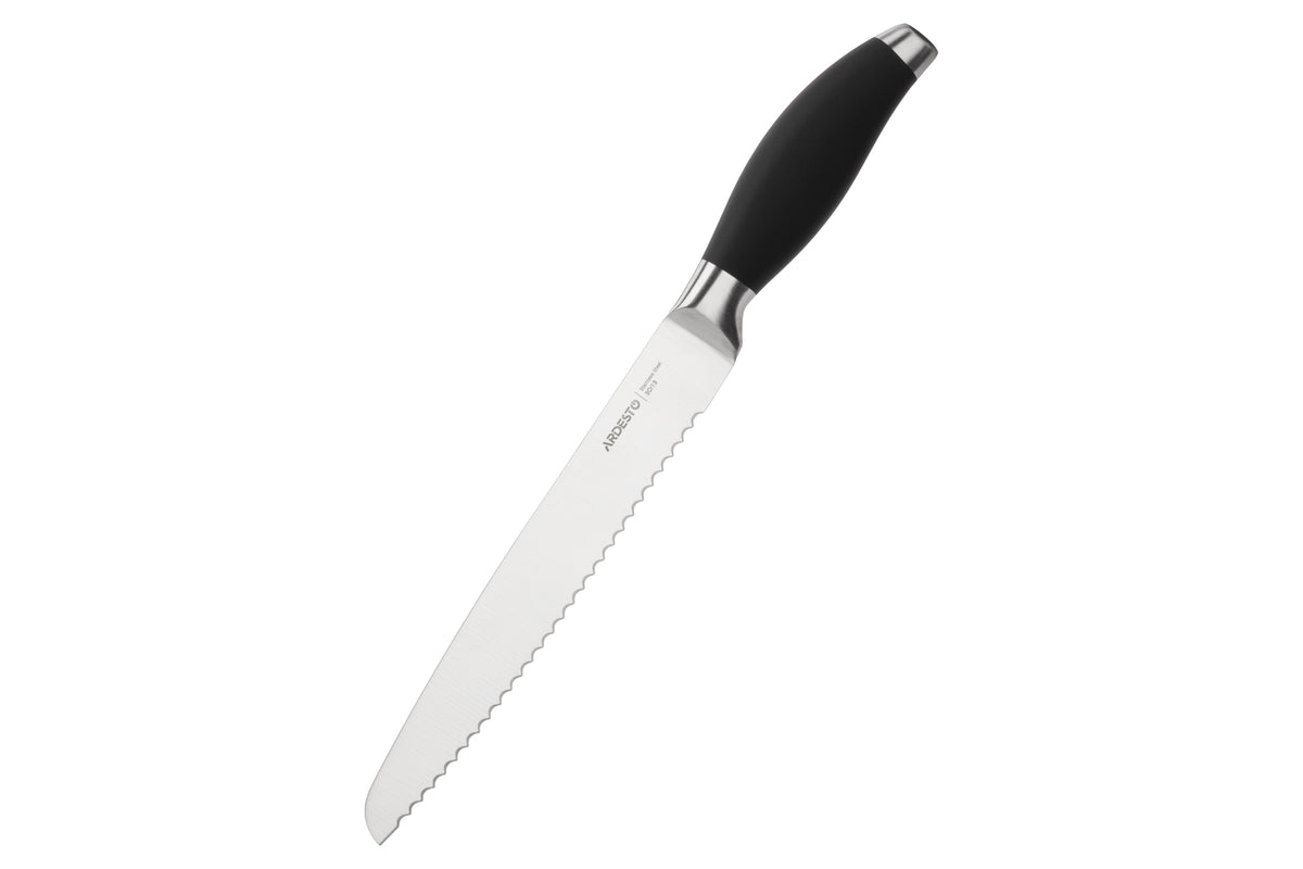 Ardesto Knife set Gemini 6 pcs, s/s, plastic, block: bamboo, s/s