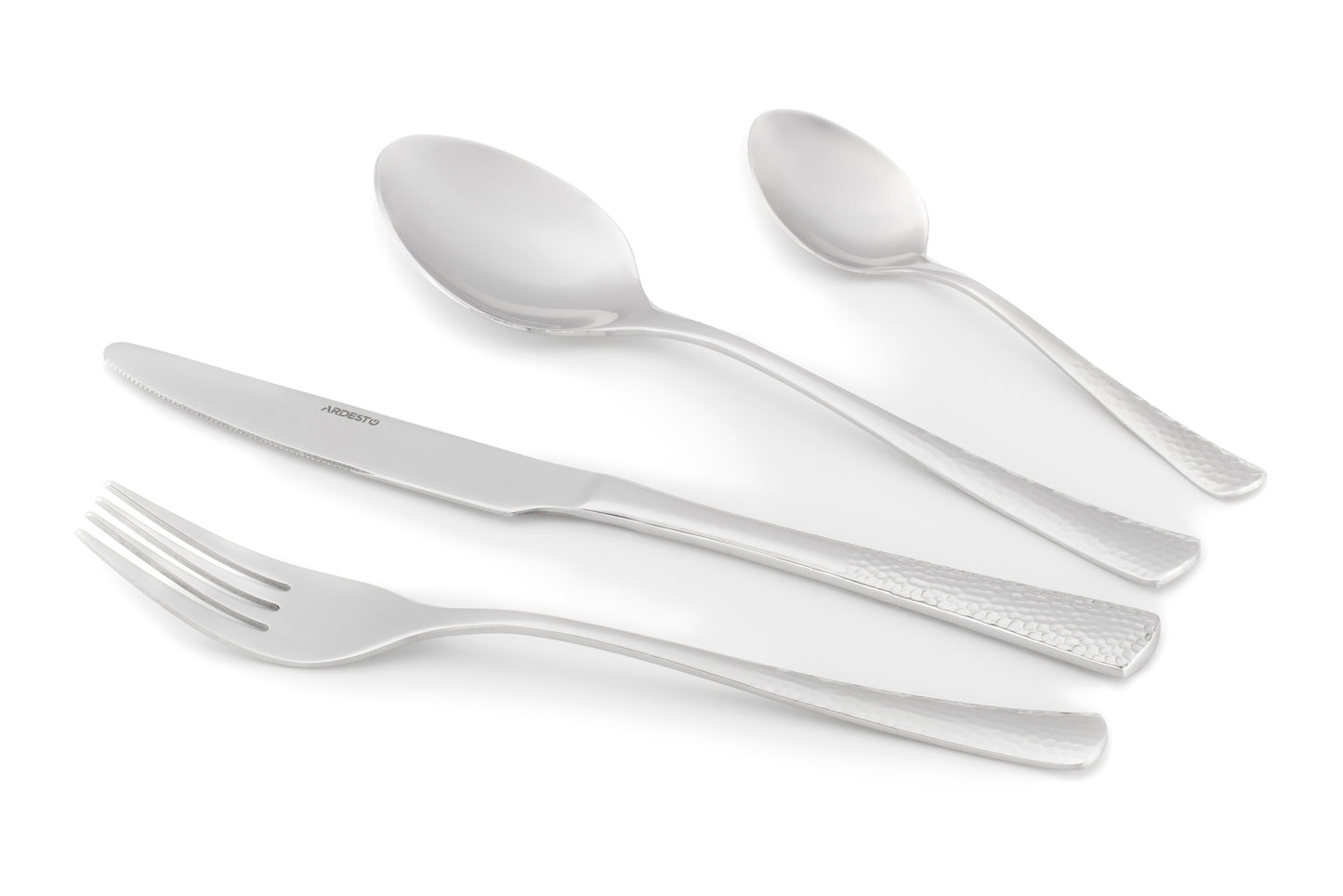 Ardesto Cutlery set Gemini Hammered 24pcs., stainless steel