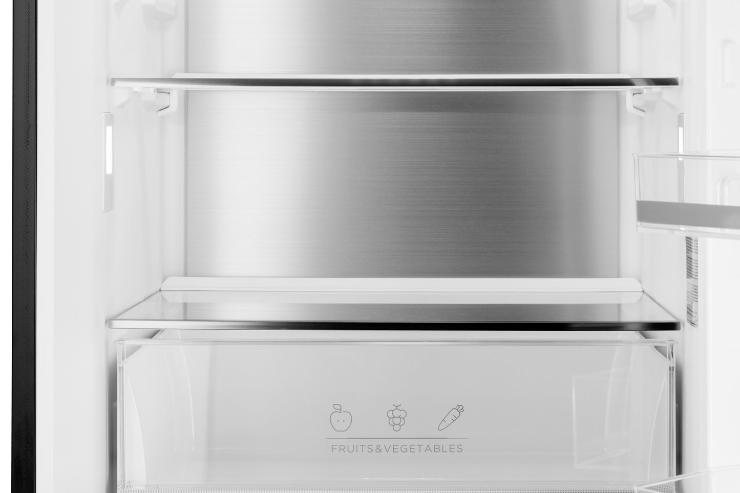 Ref ARDESTO with bottom freezer, 201.8x59.5x66, ref-256L, freez.-122L, 2doors, A+, NF, display ext, fresh zone, black