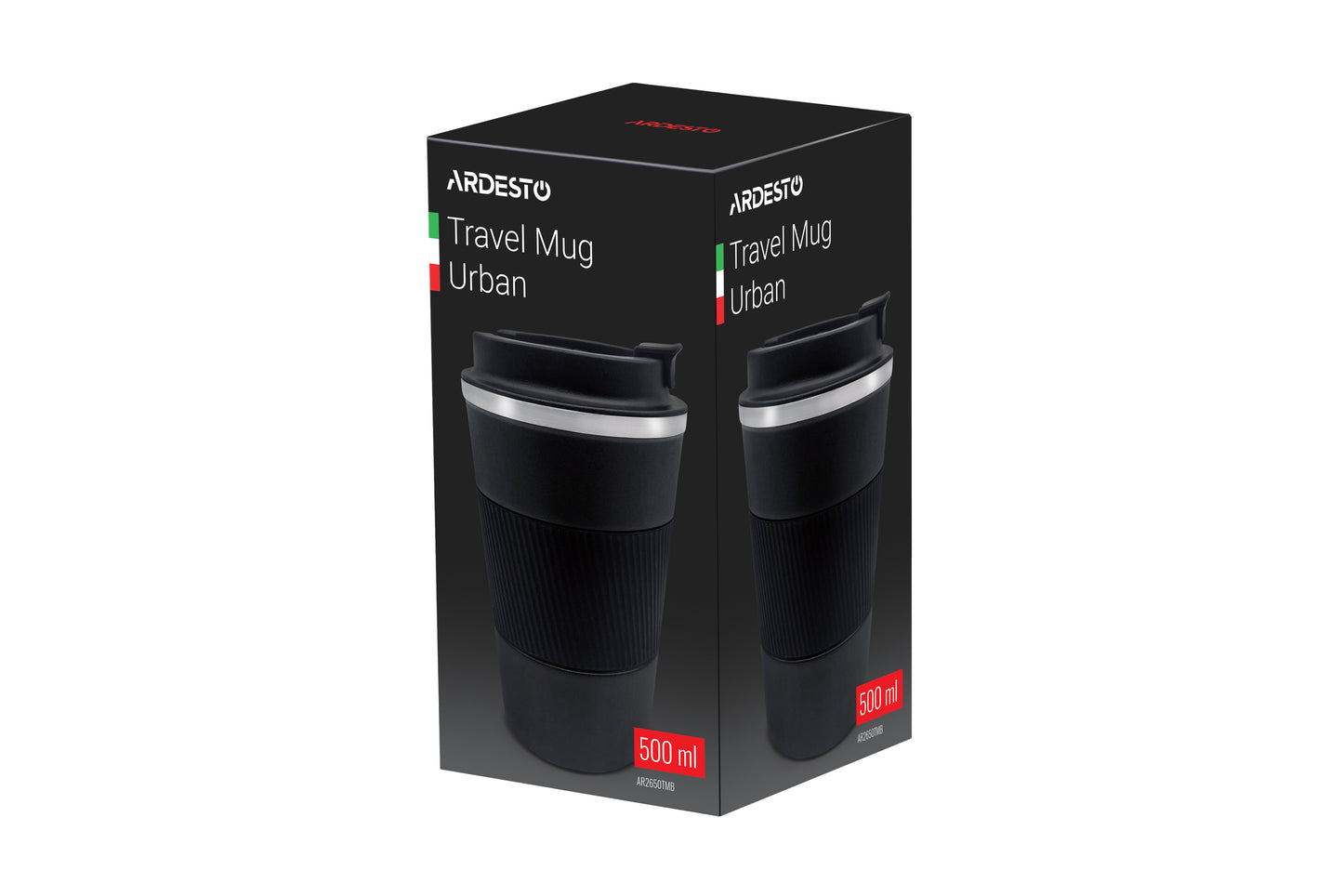 Ardesto Travel mug Urban 500 ml, black, s/s