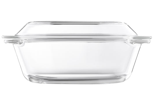 Ardesto Baking pan with lid  Black Mars, 20.6х20.6х9.9cm, borosilicate glass, round, transparent