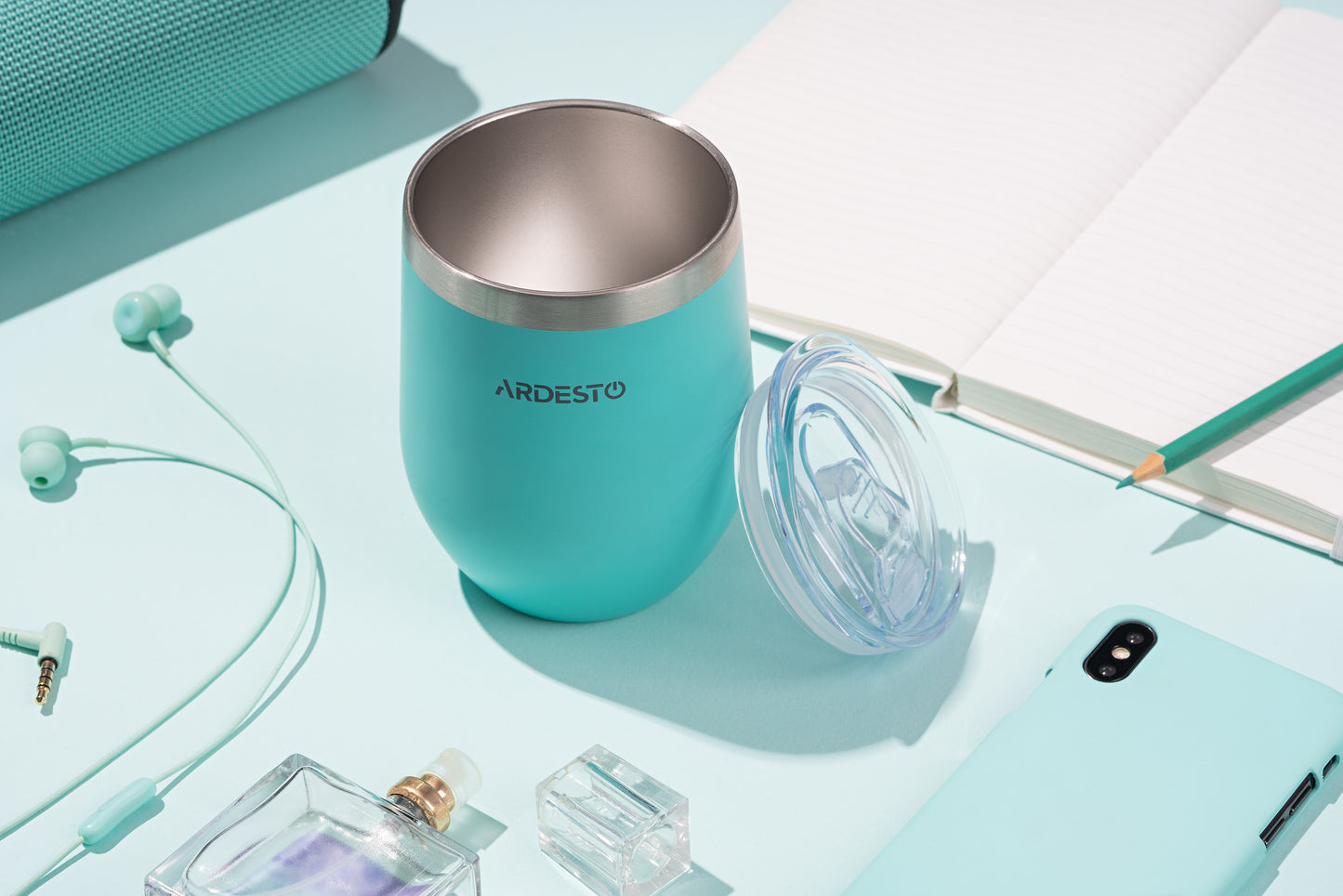 Ardesto Travel mug Compact mug, 350ml, stainless steel, blue