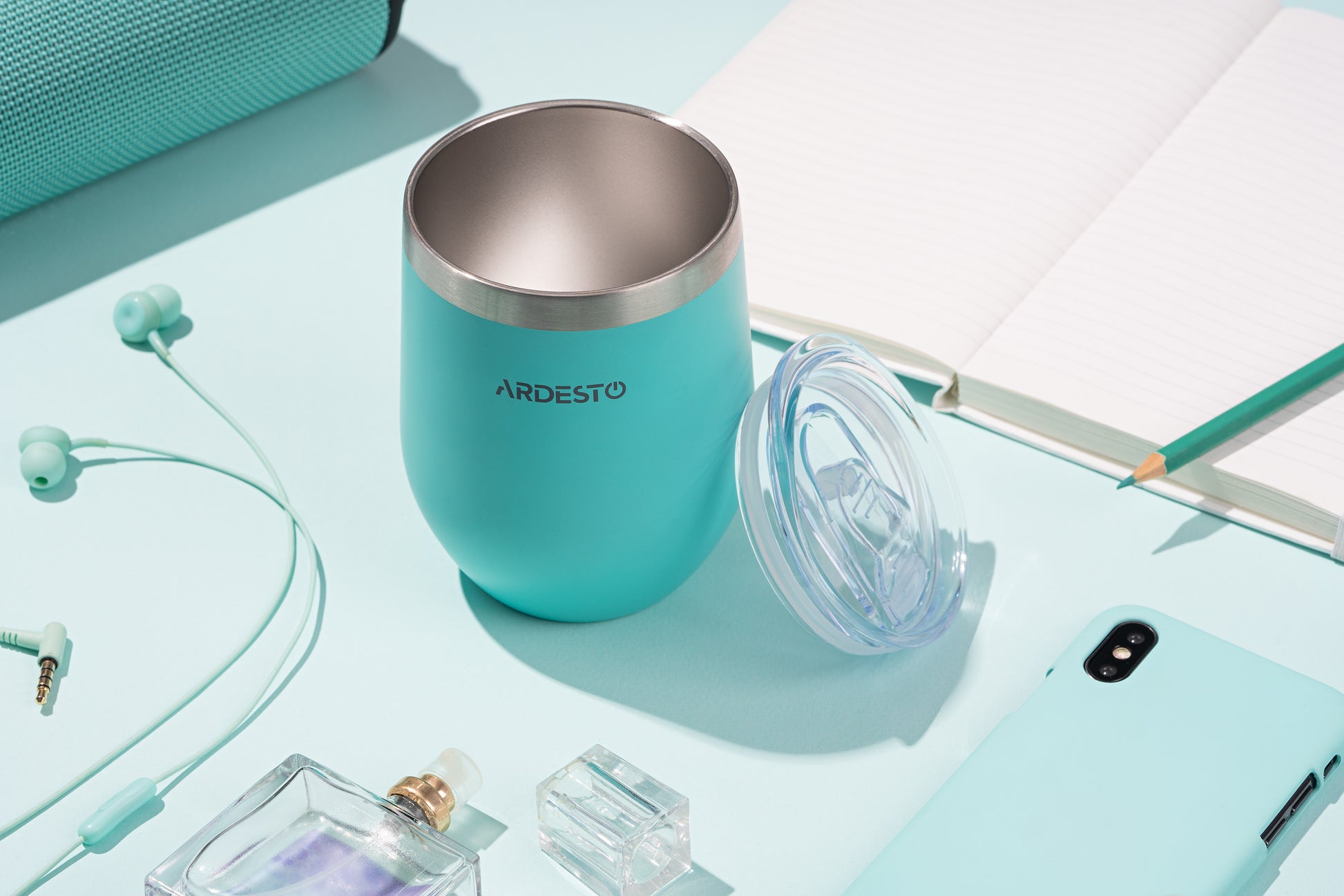 Ardesto Travel mug Compact mug, 350ml, stainless steel, blue