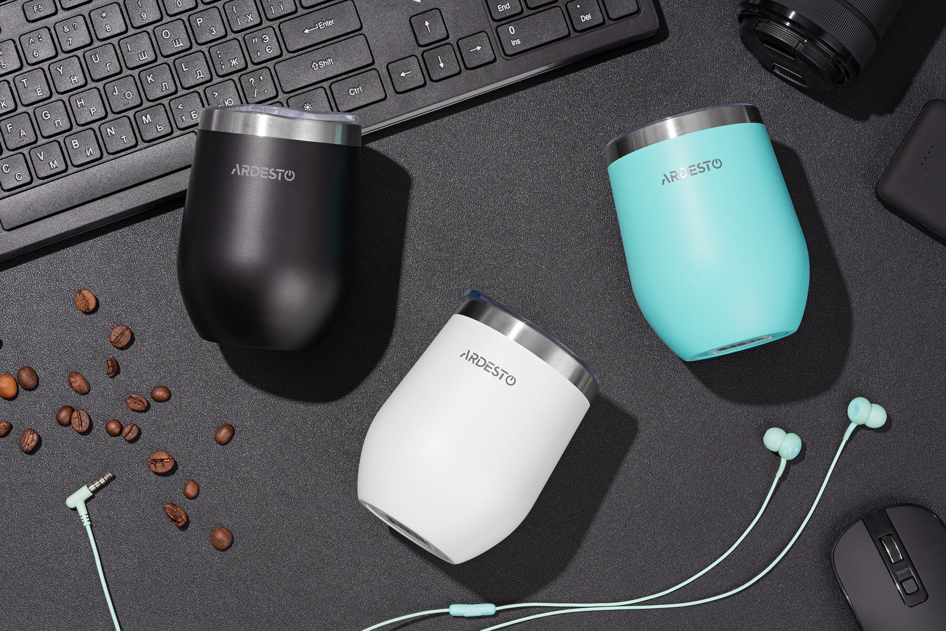 Ardesto Travel mug Compact mug, 350ml, stainless steel, blue