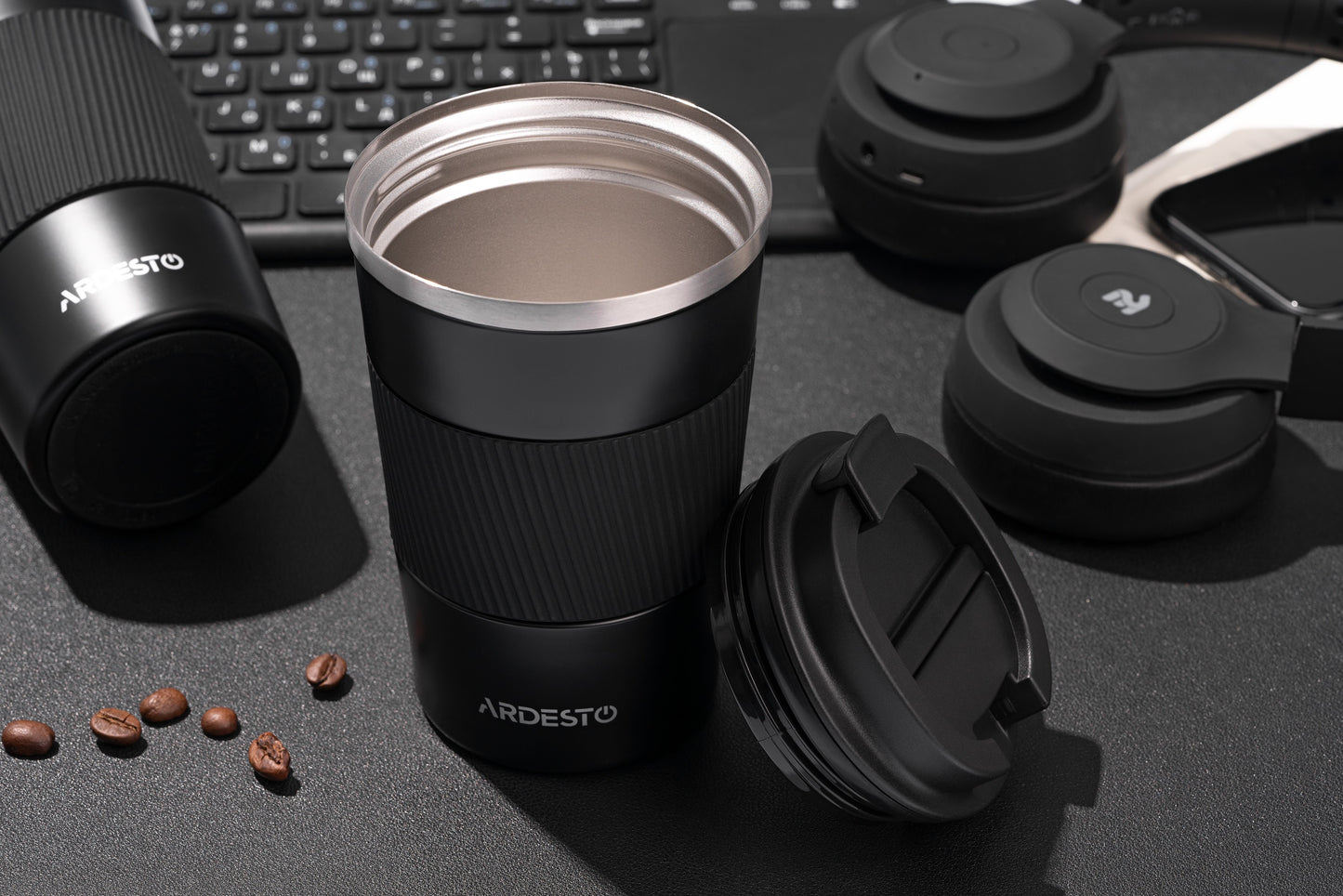 Ardesto Travel mug Urban 500 ml, black, s/s