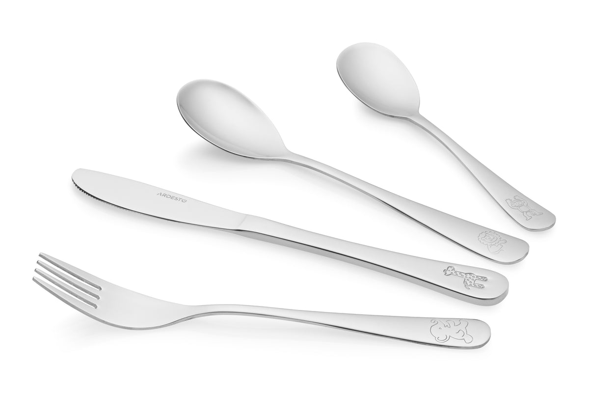 Ardesto Children cutlery set  Animals, 4 pcs, stainless steel
