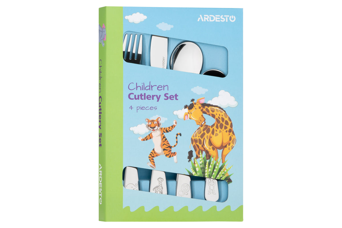 Ardesto Children cutlery set  Animals, 4 pcs, stainless steel