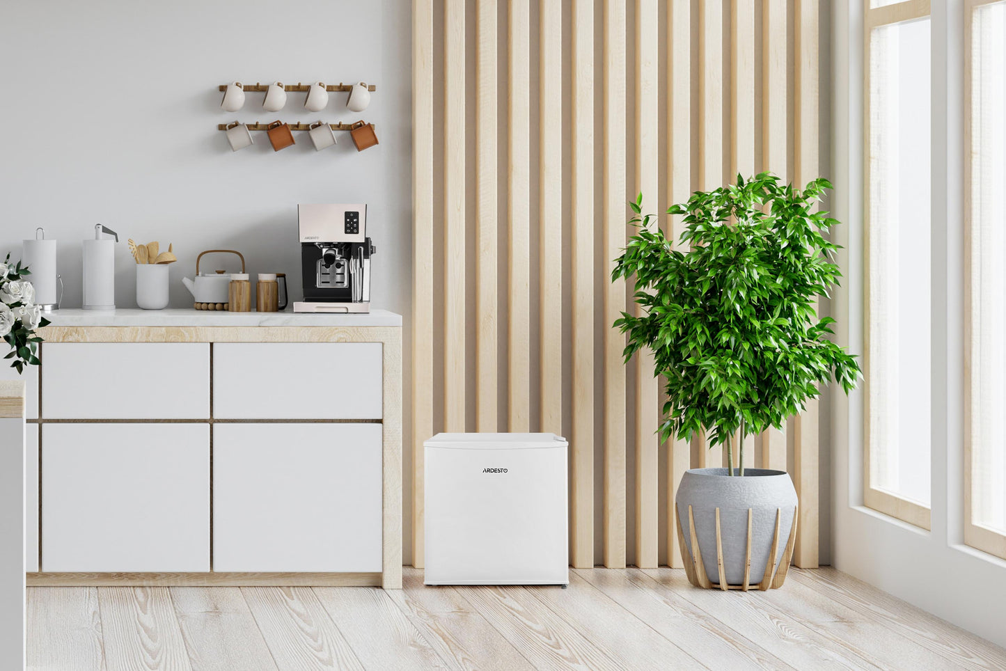 Refrigerator ARDESTO mini, 49.2x47.2x4549.2, 43L, A+, ST, white