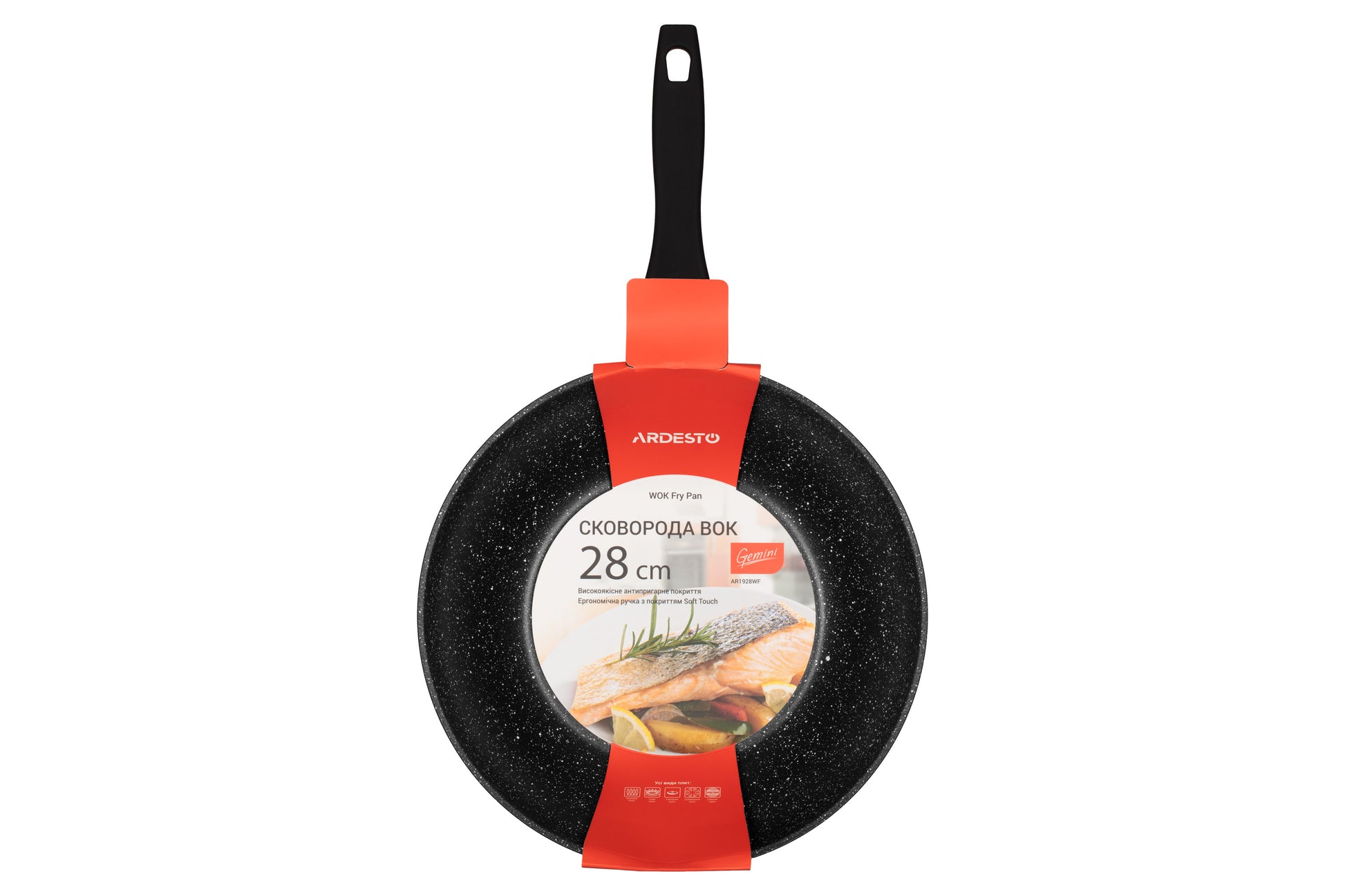 Ardesto Frying pan WOK Gemini Gourmet Anzio 28 cm, aluminum