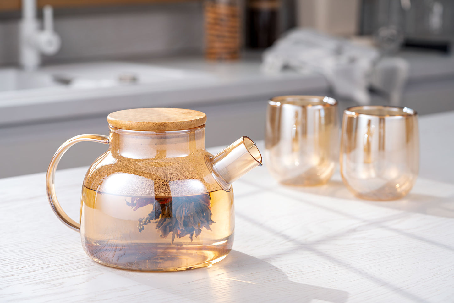 Ardesto Doublewall mug set, 250ml, 2pcs, borosilicate glass, transparent