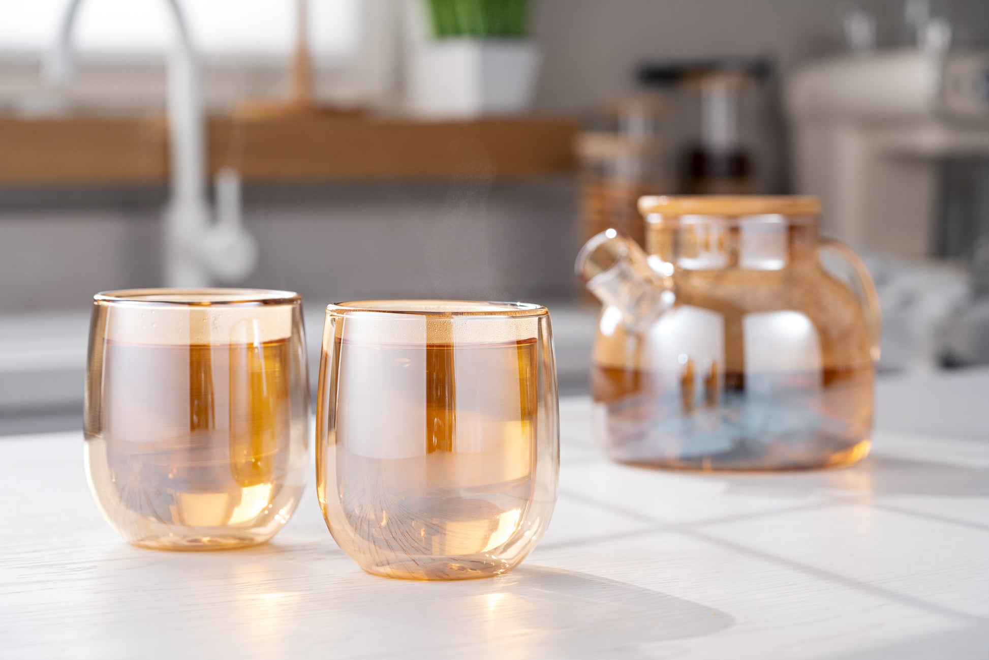 Ardesto Doublewall mug set, 250ml, 2pcs, borosilicate glass, transparent