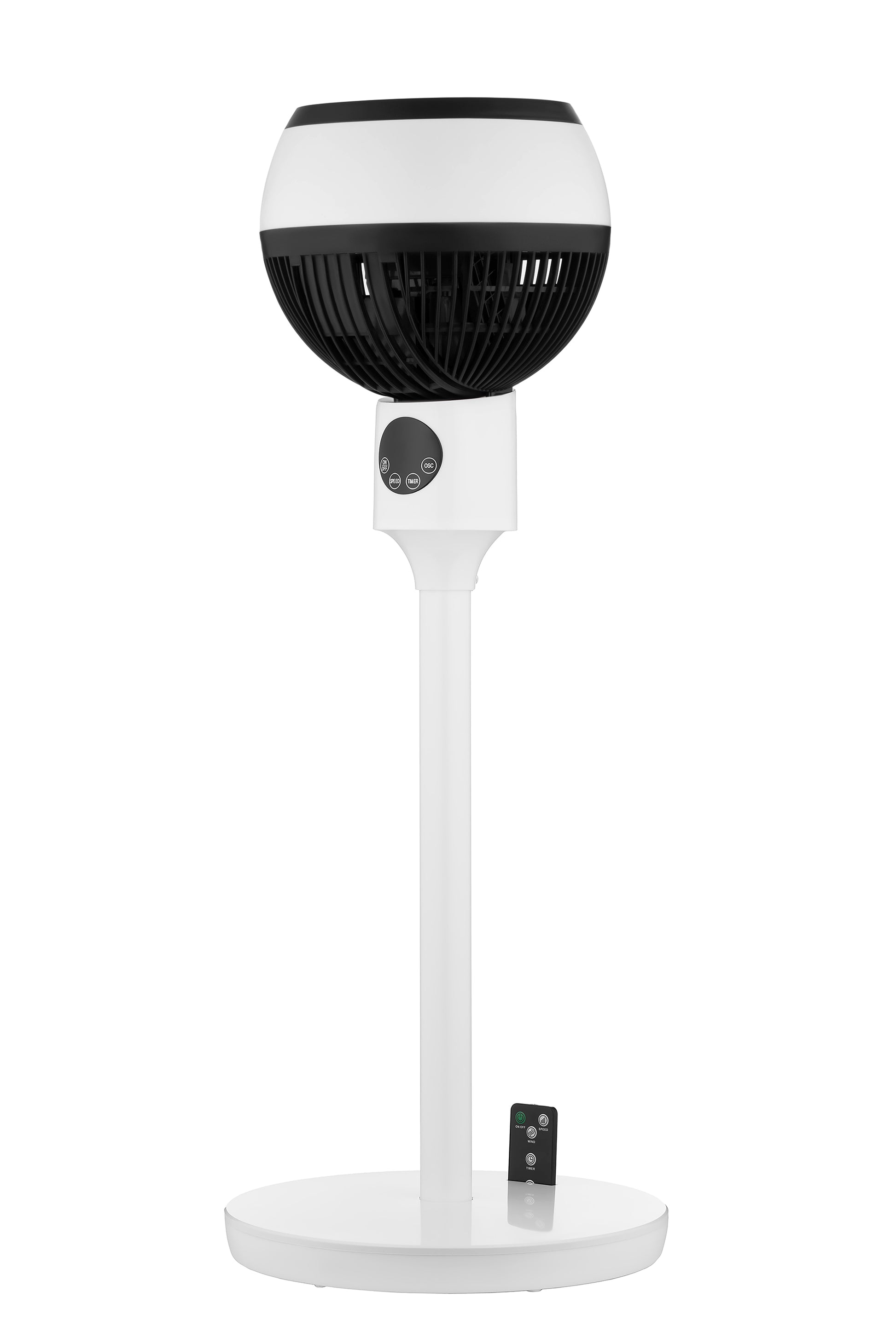 ARDESTO Floor fan, 50Вт, remote control, display, black and white