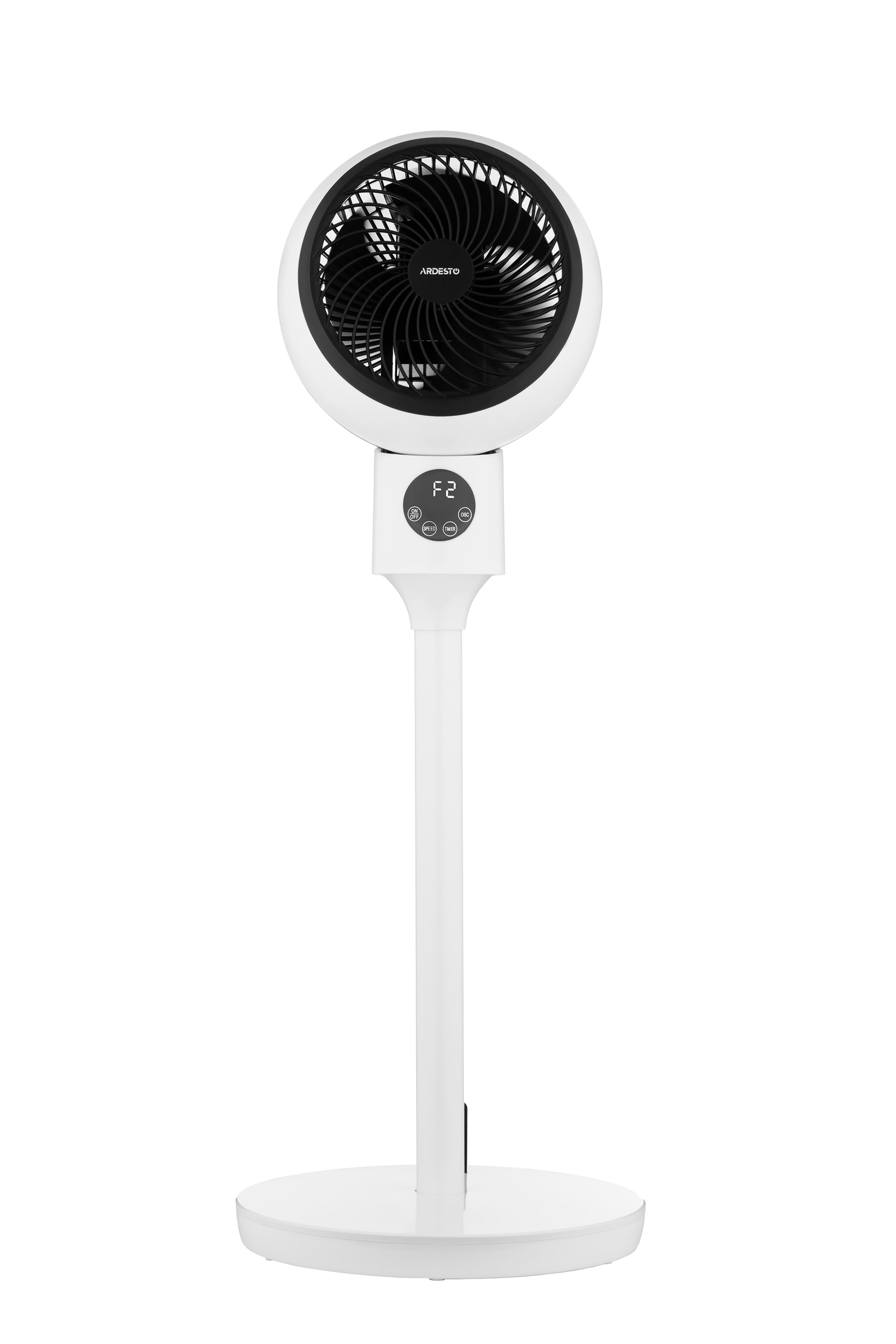 ARDESTO Floor fan, 50Вт, remote control, display, black and white