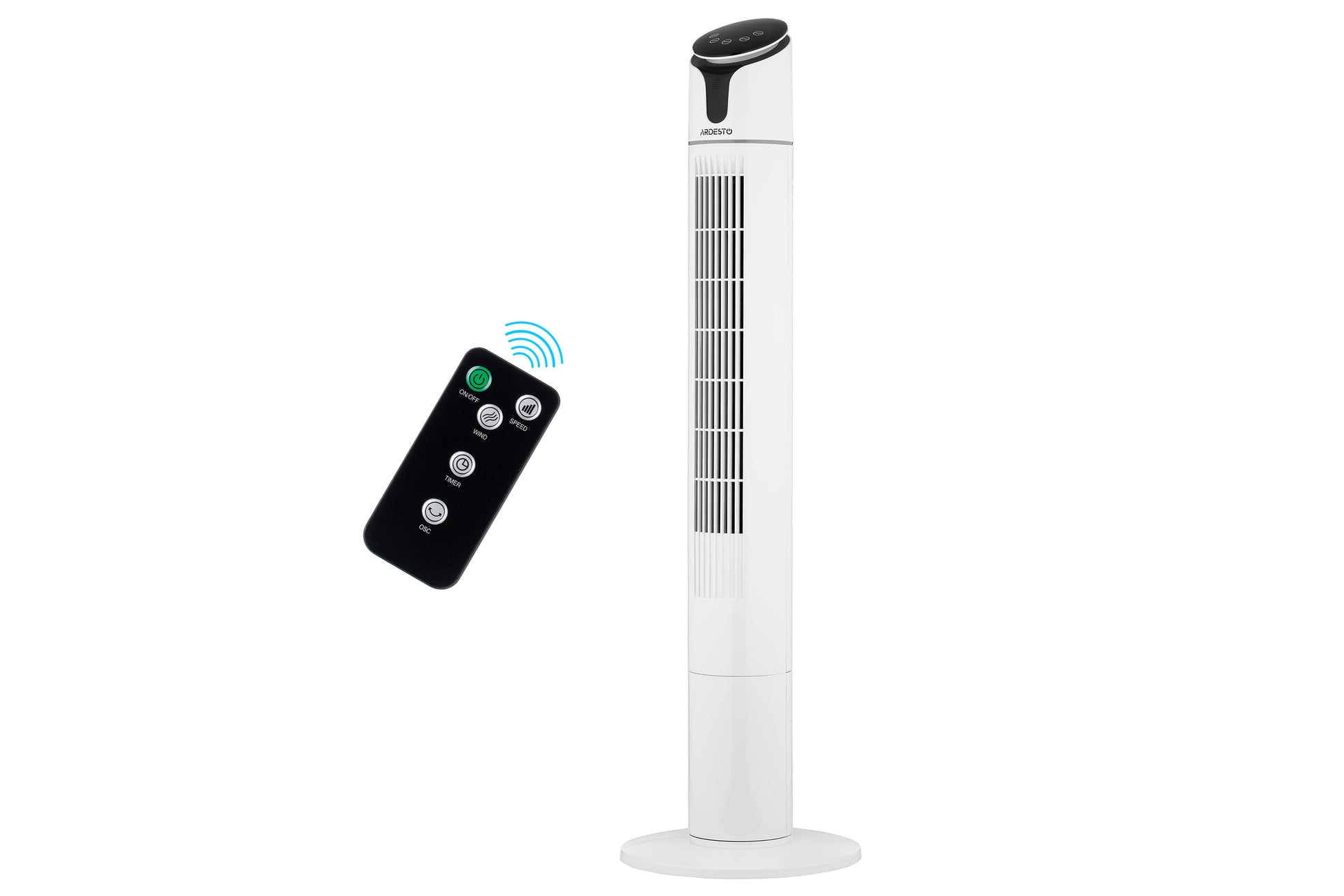 Column fan ARDESTO, 110см, 50Вт, remote control, display, black and white