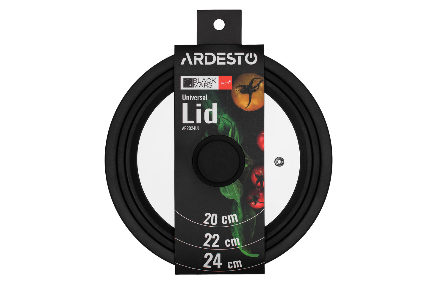 Ardesto Lid Ardesto Black Mars, Smart, 20х22х24cm, glass, silicone
