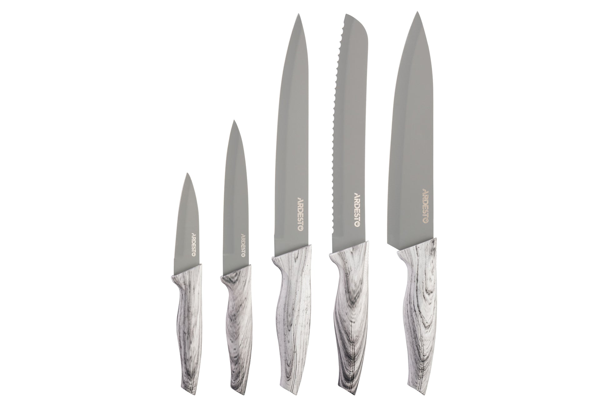 Ardesto Black Mars Knives Set 5 pcs, stainless steel, plastic
