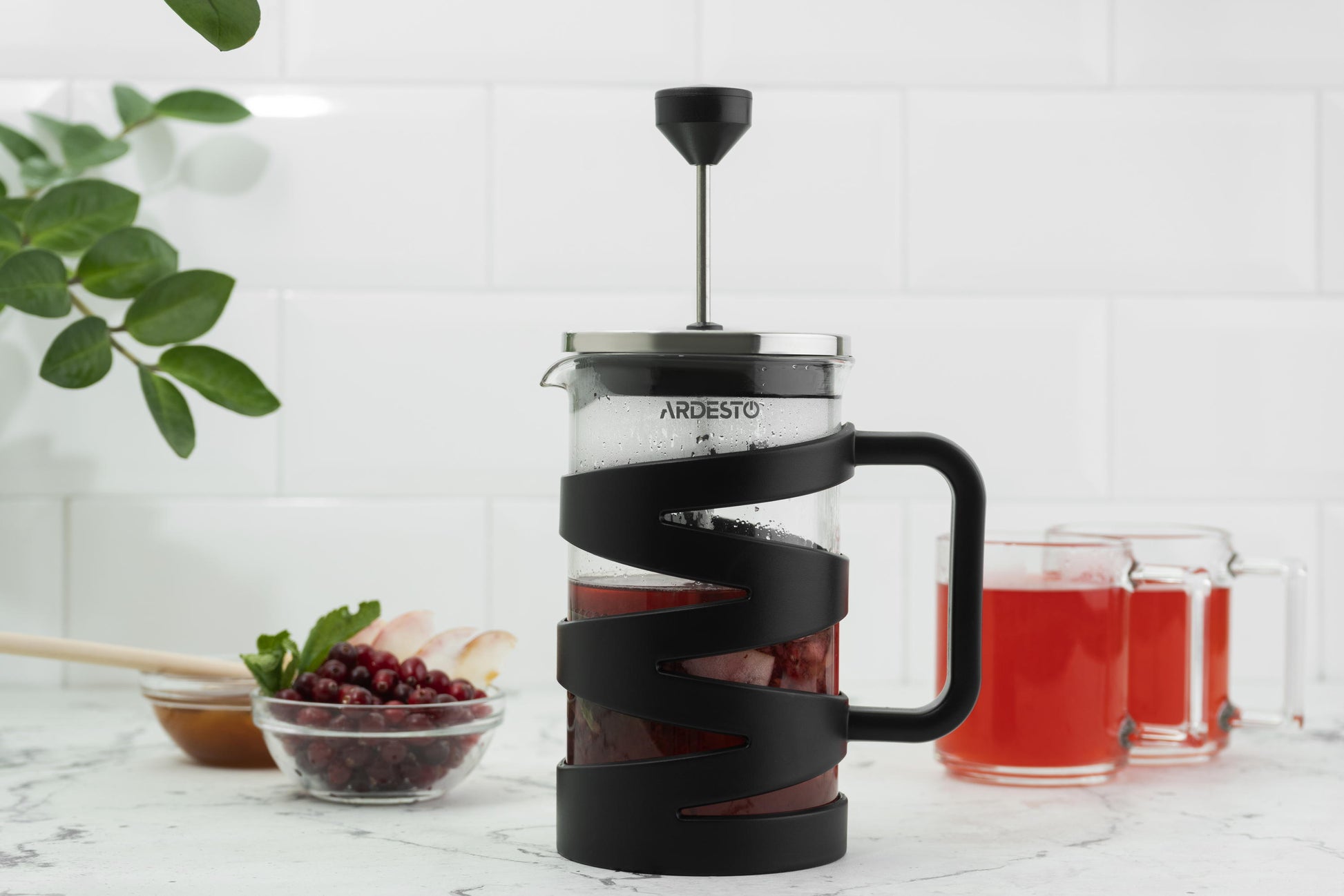 Ardesto French press Gemini, 600 ml, stainless steel, glass, plastic