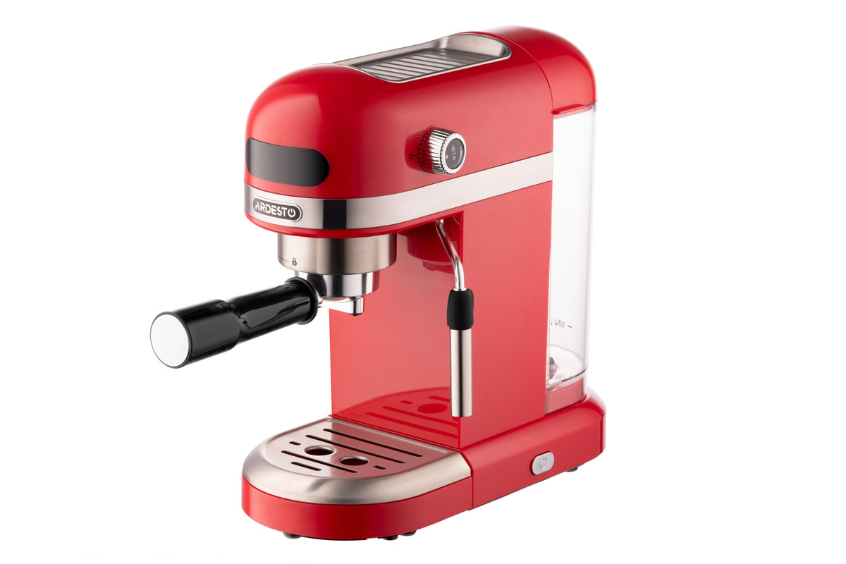 Ardesto Coffe maker  carob YCM-E1501, 1,4L, ground, hand capuchino maker, cup warmer, red