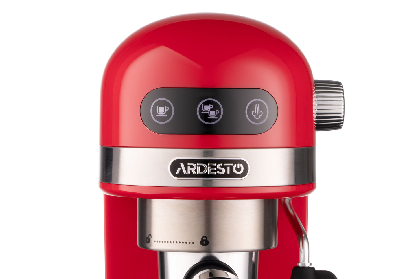Ardesto Coffe maker  carob YCM-E1501, 1,4L, ground, hand capuchino maker, cup warmer, red