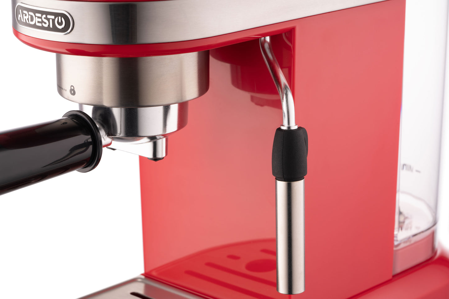 Ardesto Coffe maker  carob YCM-E1501, 1,4L, ground, hand capuchino maker, cup warmer, red