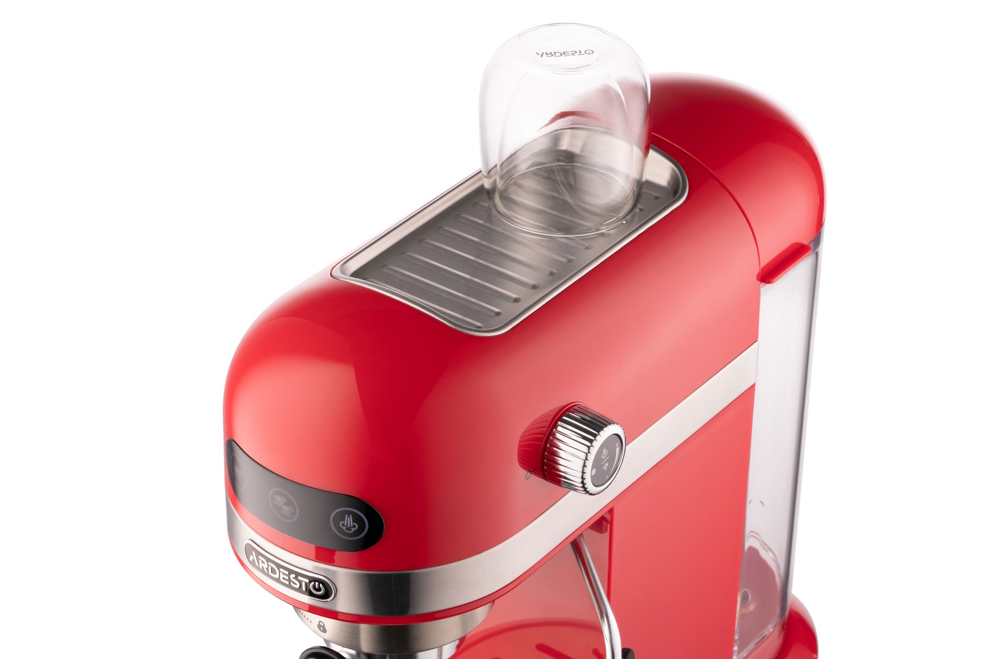 Ardesto Coffe maker  carob YCM-E1501, 1,4L, ground, hand capuchino maker, cup warmer, red