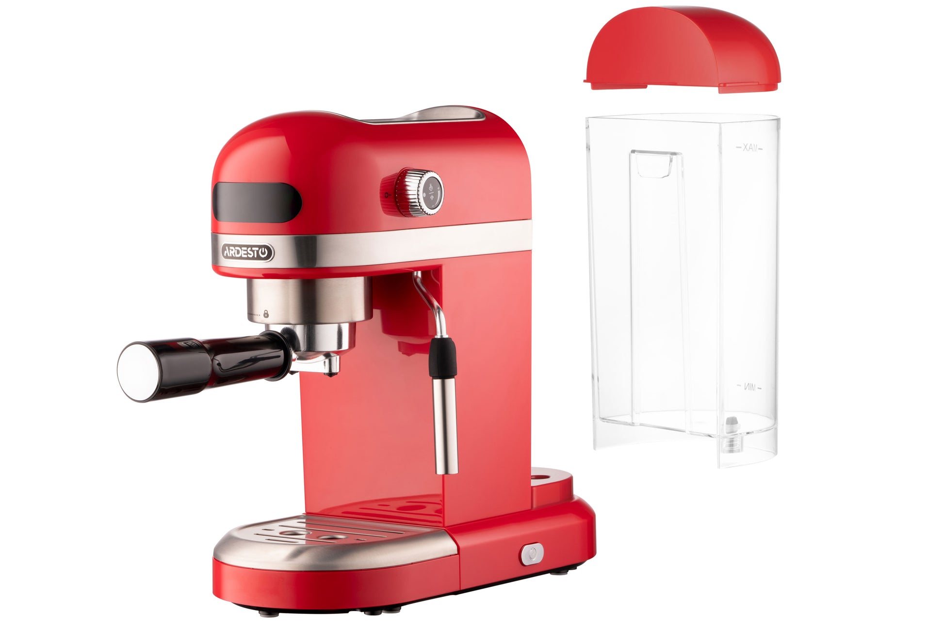Ardesto Coffe maker  carob YCM-E1501, 1,4L, ground, hand capuchino maker, cup warmer, red