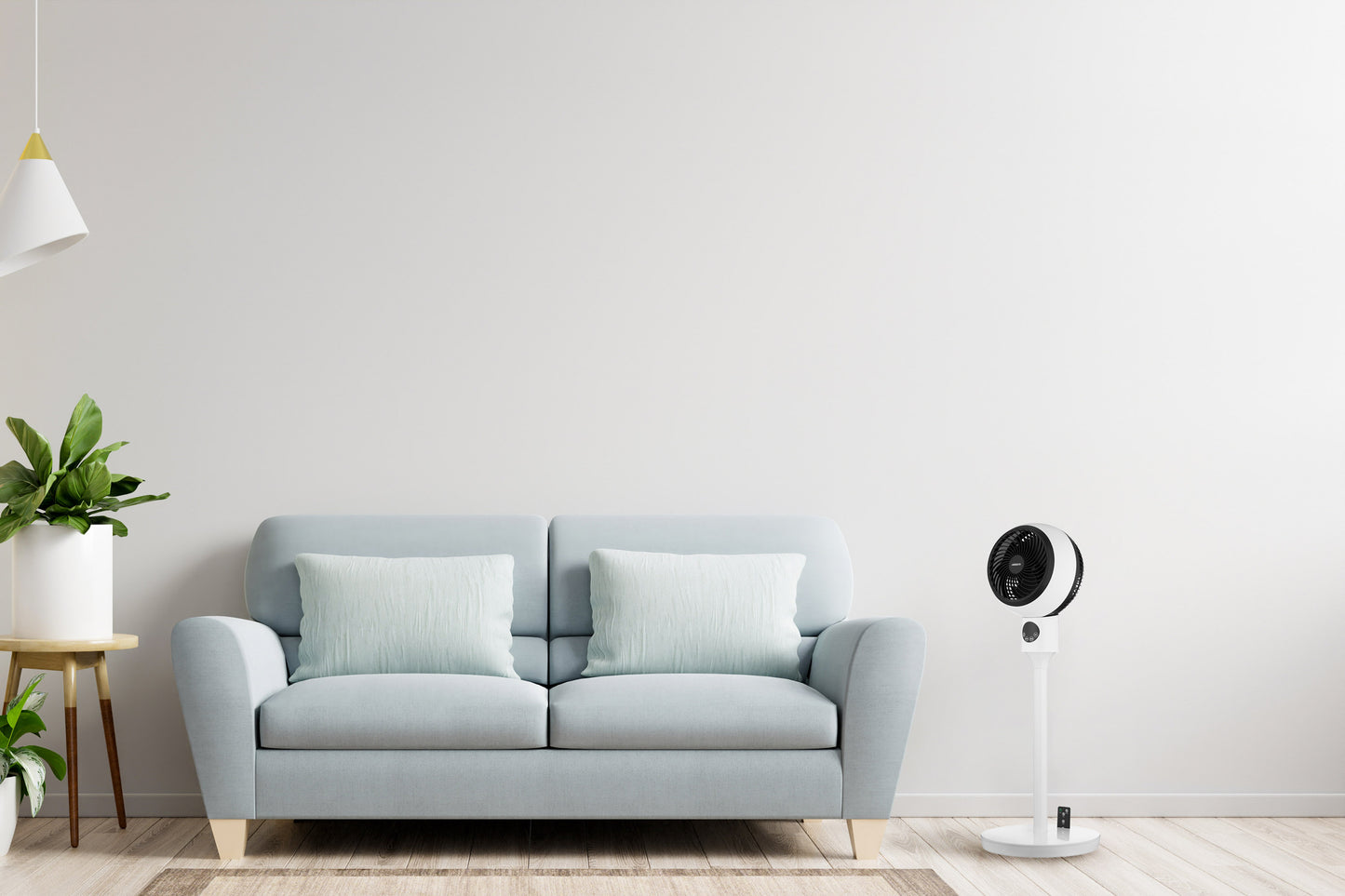 ARDESTO Floor fan, 50Вт, remote control, display, black and white