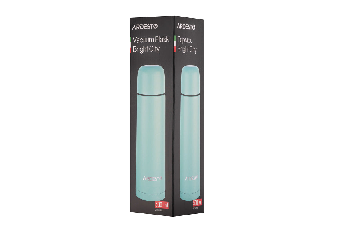 Ardesto Vacuum flask Bright City, 500ml, stainless steel, blue
