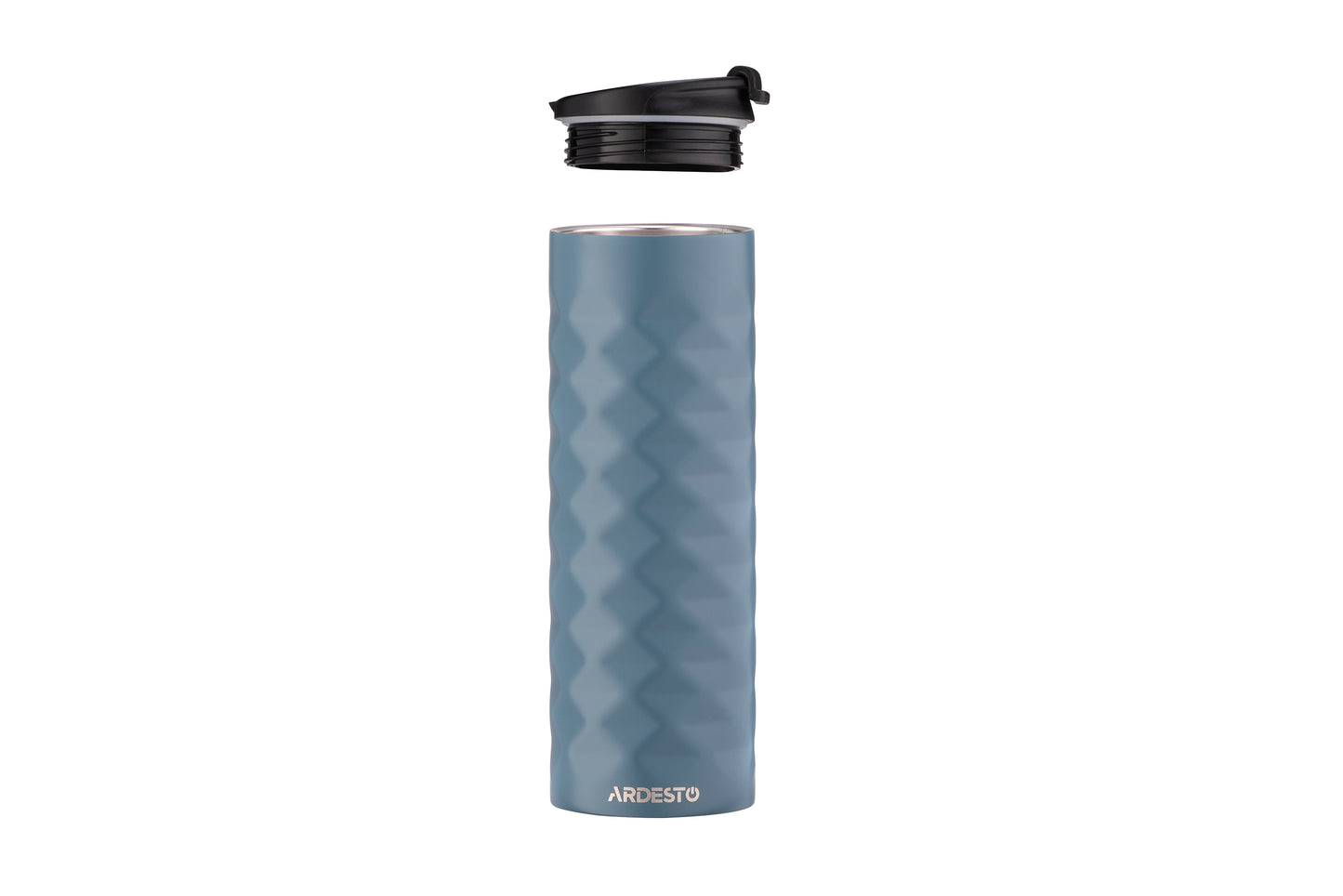 Ardesto Travel mug Bright City 400 ml, stainless steel, dark blue